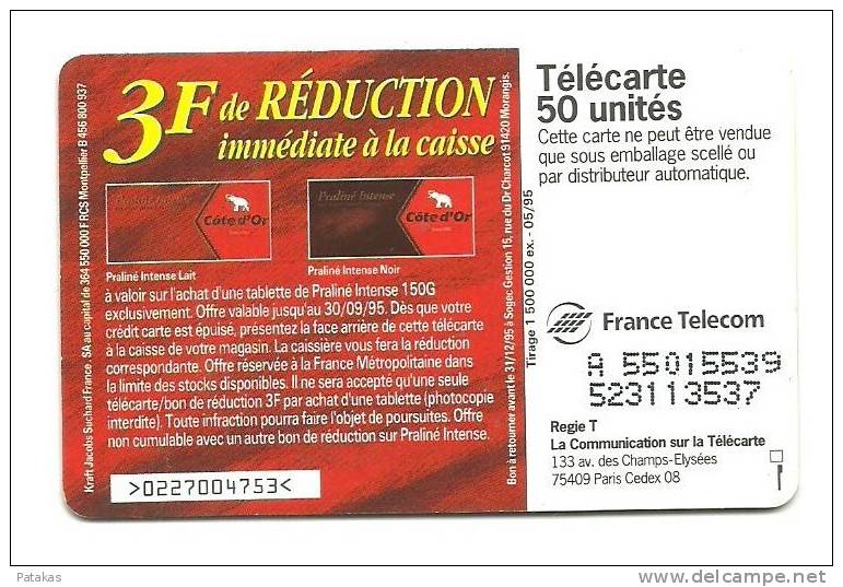 Télécarte 50 Praliné Cote D'or - 1995