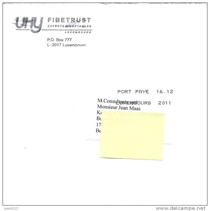 2 Lettres "Port Payé" - Luxembourg - Franking Machines (EMA)