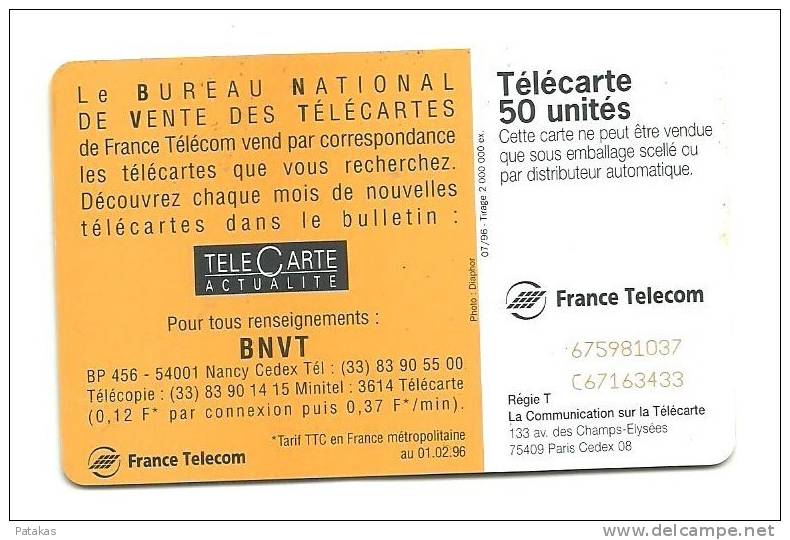Télécarte 50 BNVT Passionnément Télécarte - 1996