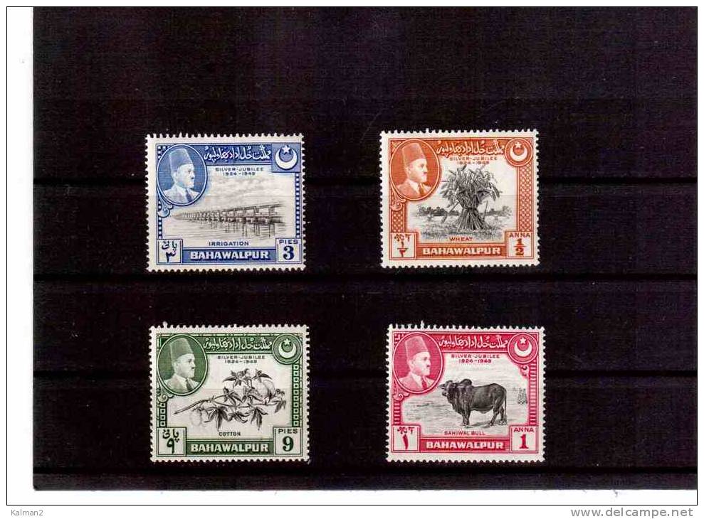 XX3453   -   BAHAWALPUR   -  COMPLETE MINT** SET     Y.&amp;T. Nr.  18/21 - Bahawalpur