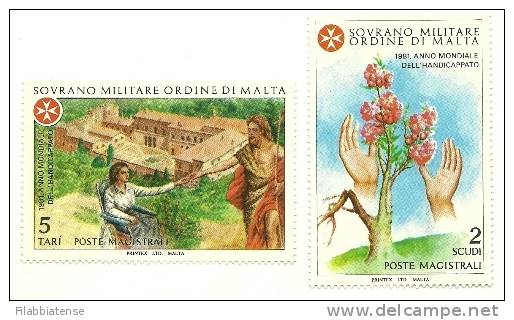 1981 - Sovrano Militare Ordine Di Malta 195/96 Anno Persone Con Handicap   ++++++++++ - Behinderungen