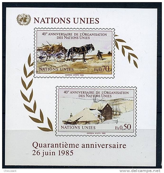 S	Nations Unies - Geneve - ** Bloc N° 3 - 40e Ann. De L´O.N.U. - Other & Unclassified