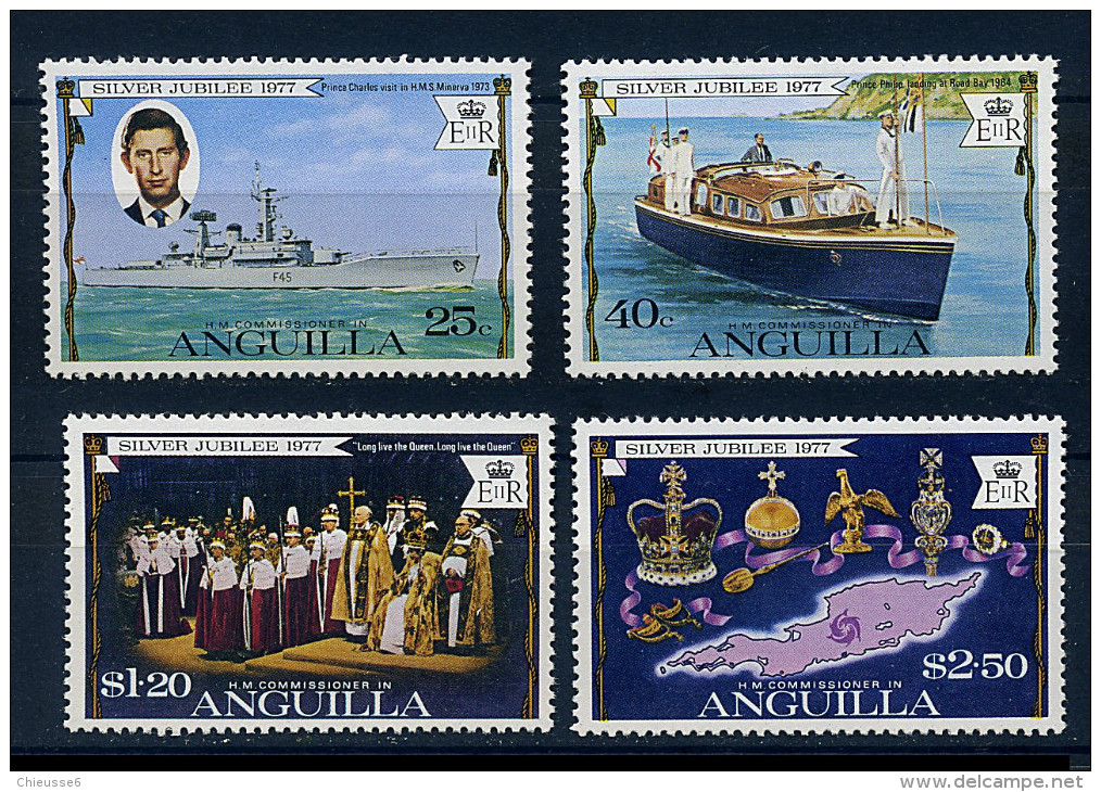 S Anguilla ** N° 238 à 241 - 25e Ann. De L'accession Au Trône D'Elizabeth II - Anguilla (1968-...)