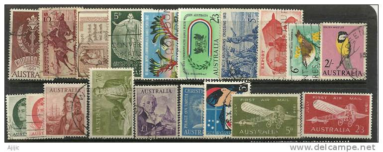 Les Années D´Australie De 1961 A 1964. 19 T-p Oblitérés Inclus Poste Aerienne, Cote élevée 85.00 € - Années Complètes