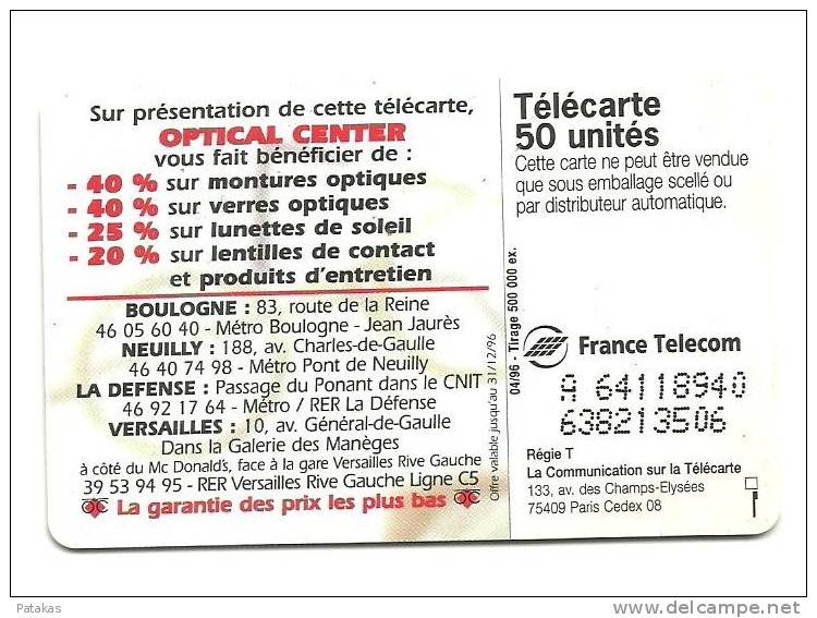 Télécarte 50 Optical Center - 1996