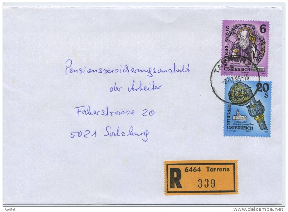 Einschreibe-Brief Reco Tarrenz-Salzburg MiFr 1996 - Covers & Documents