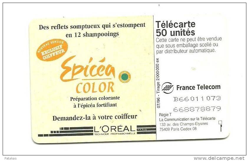 Télécarte 50 L'oréal Epicéa Color - 1996