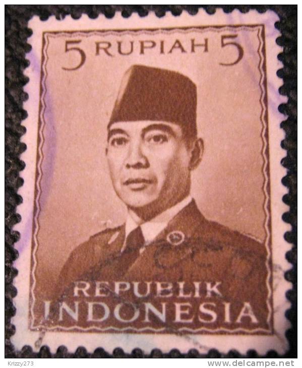 Indonesia 1951 President Sukarno 5r - Used - Indonesia