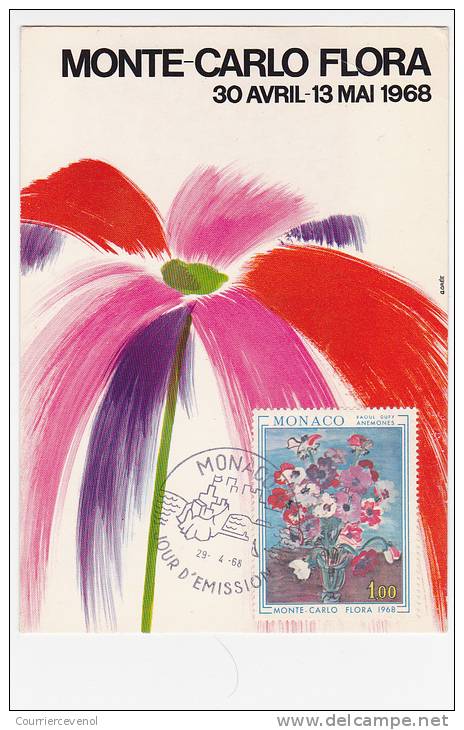 MONACO => Carte Maximum => Monte Carlo Flora 1968 - Maximum Cards