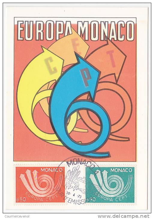 MONACO => Carte Maximum => Europa 1973 - Cartas Máxima