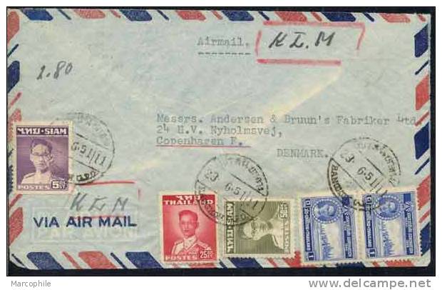 SIAM - THAILANDE / LETTRE MIXTE POUR LE DANEMARK (ref 3547) - Siam