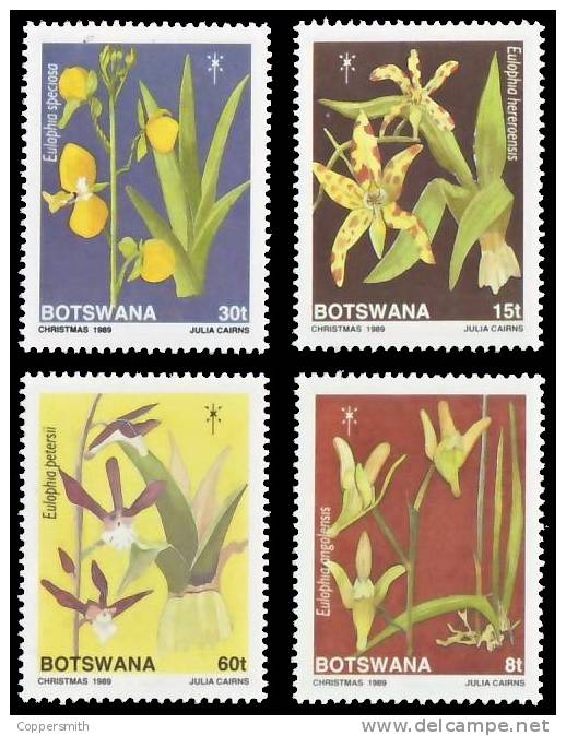 (121) Botswana  1989  Christmas / Noel / Weihnachten / Kerstmis / Flowers / Fleurs / Bloemen  ** / Mnh  Michel 463-66 - Botswana (1966-...)