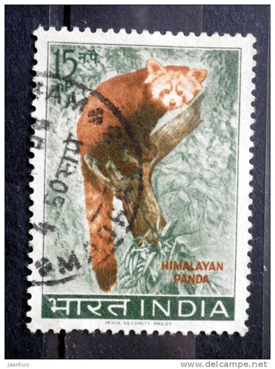 India - 1963 - Mi.nr.359 - Used - Native Animals - Himalayan Panda - Ailurus Fulgens - Definitives - Oblitérés