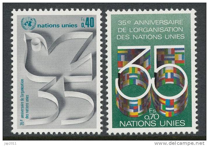 UN Geneva 1980 Michel # 92A-93A MNH - Neufs