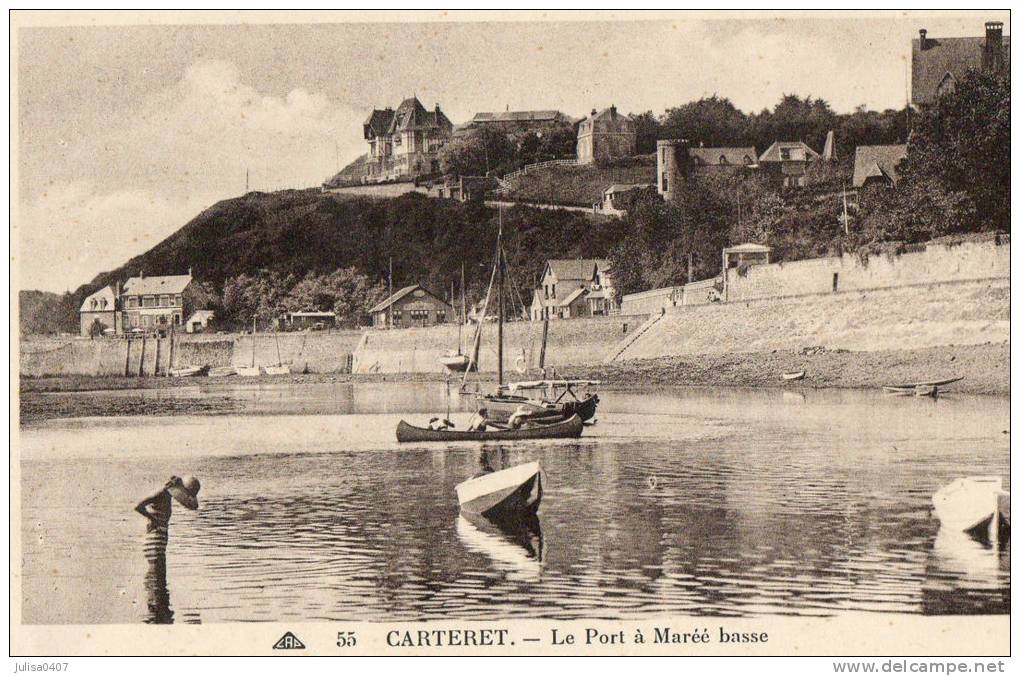 CARTERET (50) Vue Du Port à Marée Basse - Carteret