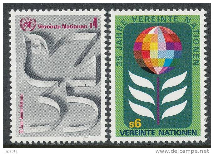 UN Vienna 1980 Michel # 12A-13A MNH - Unused Stamps