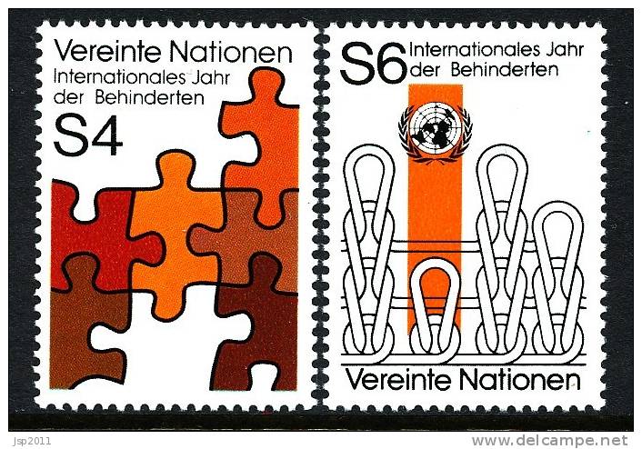 UN Vienna 1981 Michel # 17-18 MNH - Unused Stamps