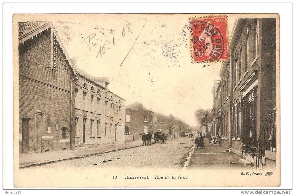 JEUMONT - NORD - RUE DE LA GARE - ATTELAGE - Jeumont