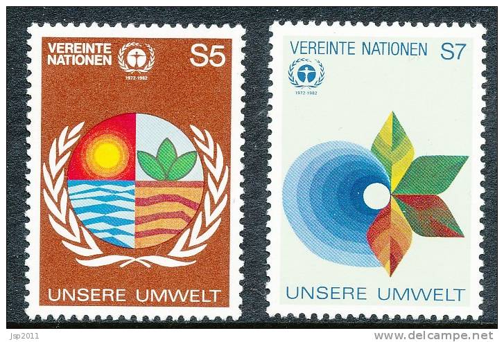 UN Vienna 1982 Michel # 24-25 MNH - Neufs