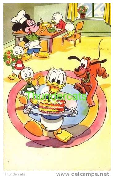 CPA ILLUSTRATEUR WALT DISNEY DONALD DUCK MICKEY MOUSE PLUTO ** ARTIST DRAWN POSTCARD ** COLOPRINT - Autres & Non Classés