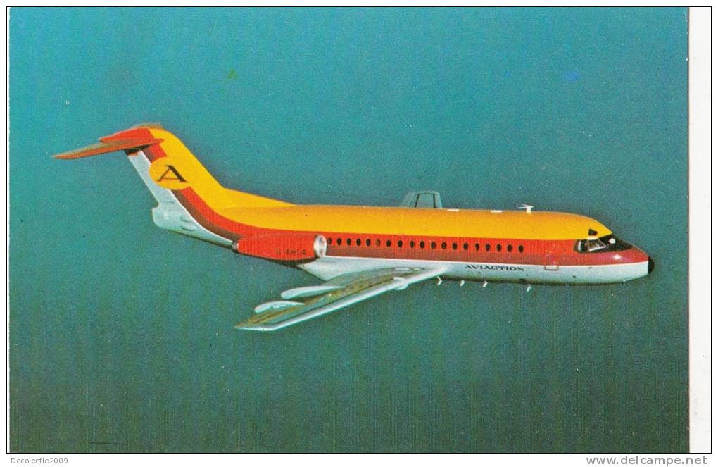 B71679 Fokker F 28 Fellowship   Avion Airplane   2 Scans - 1946-....: Moderne