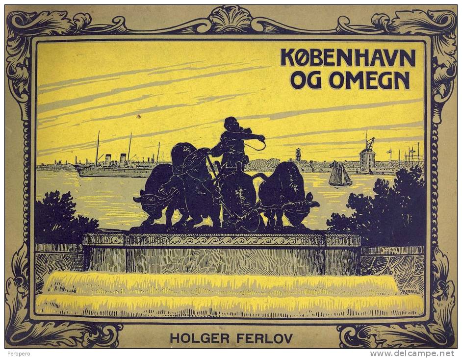 Old Album  1906.    KOBENHAVN OG OMEGN    B.M. &amp; CO.'s FORLAG  Include :  32 IMAGES   Size : 31 X 23 Cm - Other & Unclassified