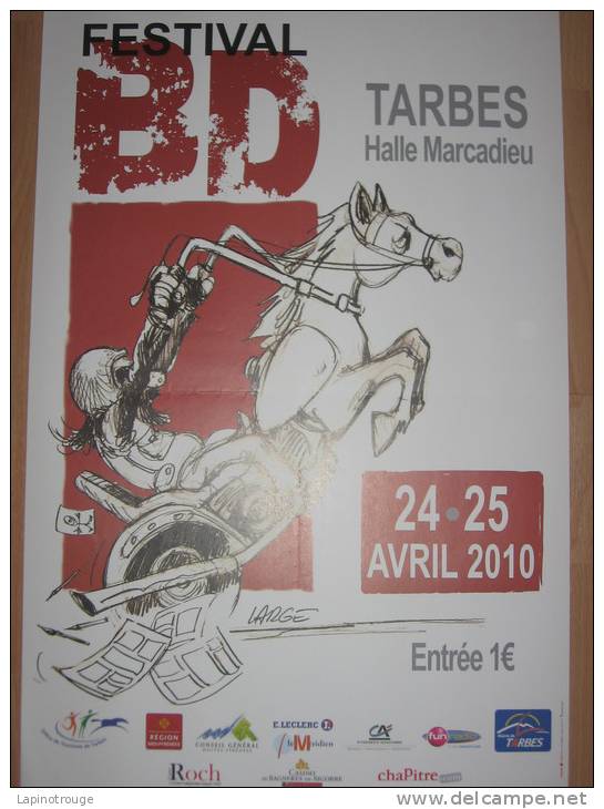 Affiche LARGE Marc Festival BD Tarbes 2010 - Affiches & Offsets