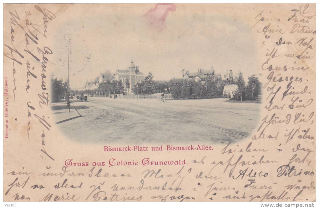 BISMARCK - PLATZ UND BISMARCK - ALLEE , COLONIE GRUNEWALD,1899. - Charlottenburg