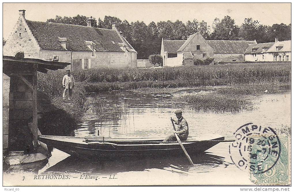 Cpa Rethondes, Barque Sur L'étang, Canotage - Rethondes