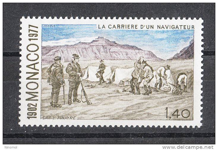 Monaco   -   1977.  Accampamento  Artico Del Principe Alberto 1^  Di Monaco. Arctic Camp, MNH, Freschissimo - Explorateurs & Célébrités Polaires