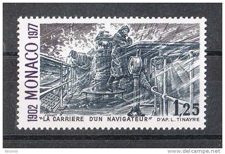 Monaco   -   1977.  La Nave Del Principe Alberto 1^  Di Monaco Sotto La Neve.  MNH, Freschissimo - Explorateurs & Célébrités Polaires