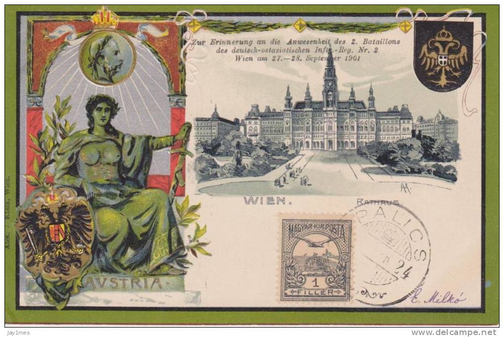 Cpa--vintage-postcard-osterreich-austria-autriche-wien-rathaus-1901 - Andere & Zonder Classificatie