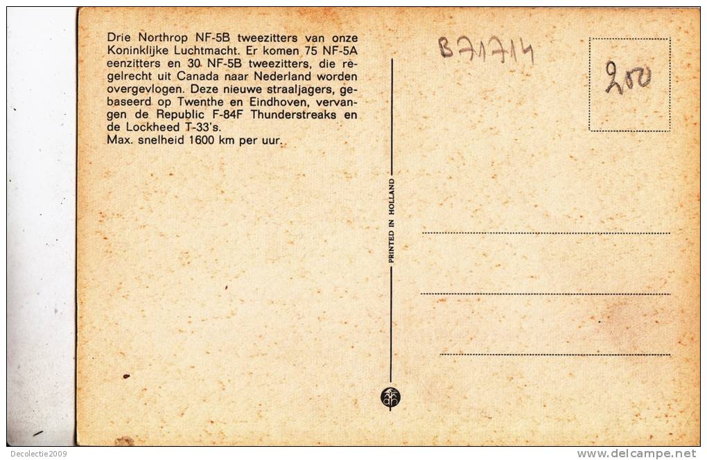 B71714 Drie Northroup NF-5B  Avion Airplane      2 Scans - 1946-....: Moderne