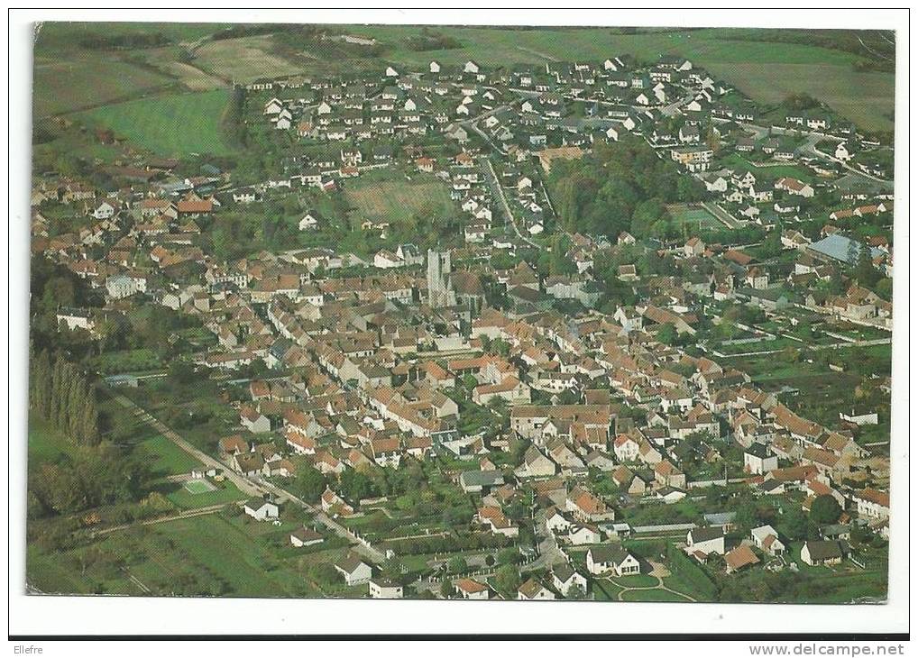 VUE Générale Aérienne Sur Seignelay Vue D'ensemble + Faubourgs - Seignelay