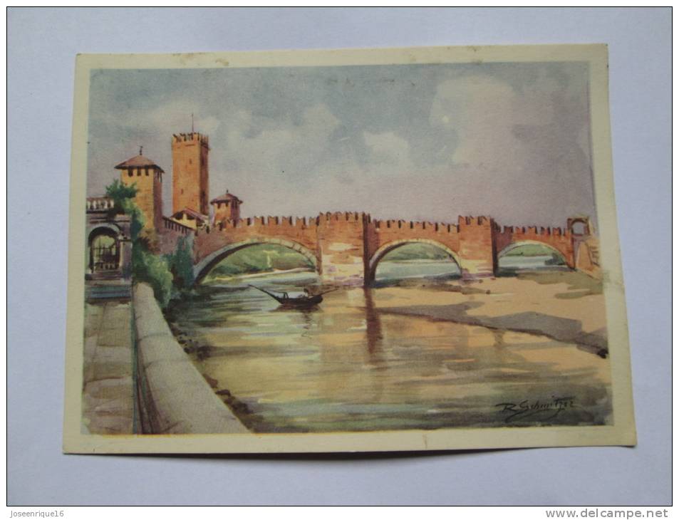 VERONA PONTE CASTEL VECCHIO ILLUSTRATA - Verona