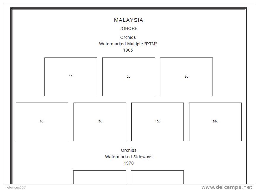 MALAYSIA STAMP ALBUM PAGES 1963-2011 (311 pages)