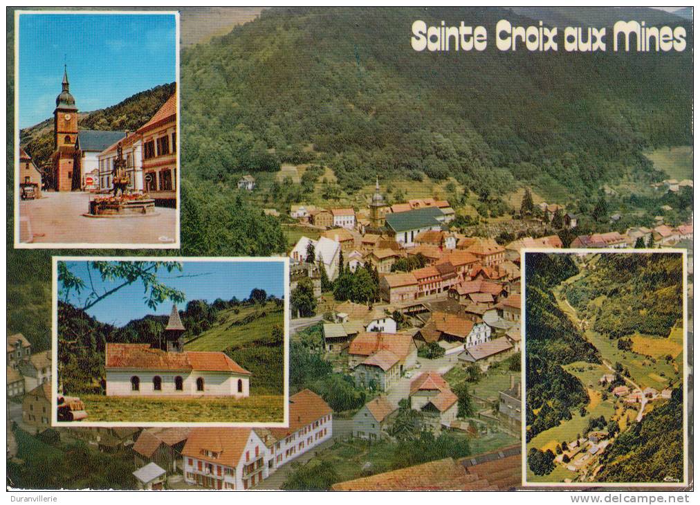 68 - SAINTE CROIX Aux MINES - L'église, Le Petit Rombach, Le Grand Rombach. Multi-vues. - Sainte-Croix-aux-Mines