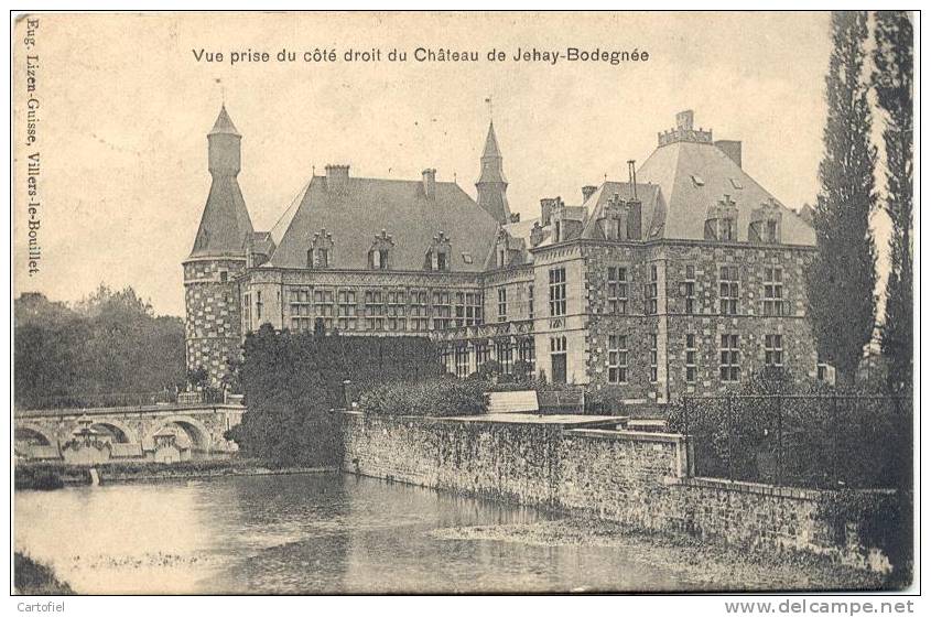 JEHAY-BODEGNEE-VUE PRISE DU COTE DROIT DU CHATEAU-KASTEEL-ENVOYEE 1909-EDIT. EUG.LIZEN-GUISSE - Amay