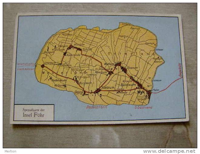 Föhr - Map    D81613 - Föhr