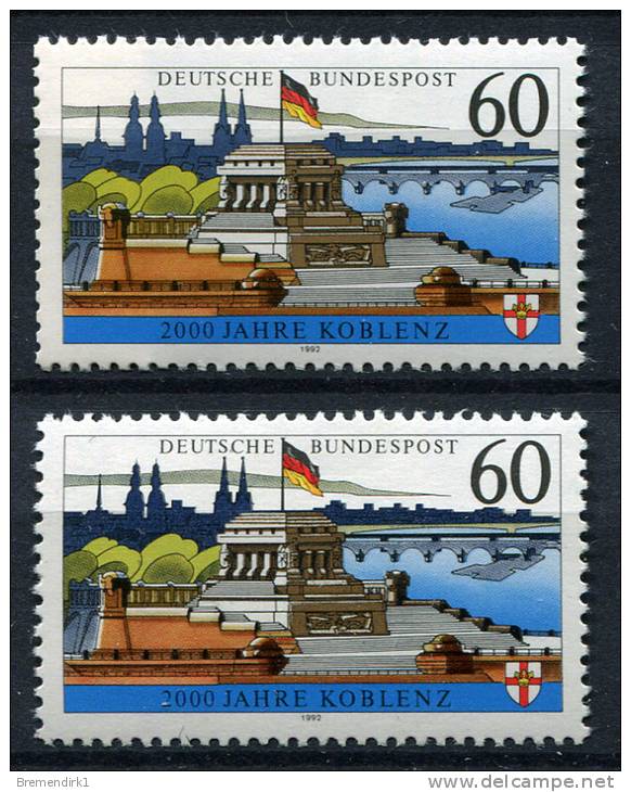 799) BUND Koblenz-Marke X+y Postfrisch Aus 1992, 36.80 € - Nuovi