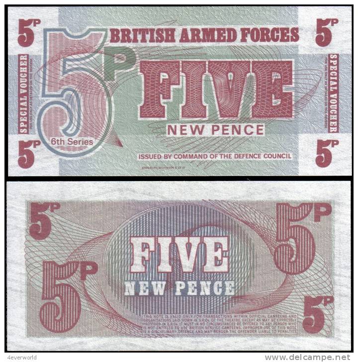 Great Britain 5 New Pence Banknotes Uncirculated UNC - Otros & Sin Clasificación