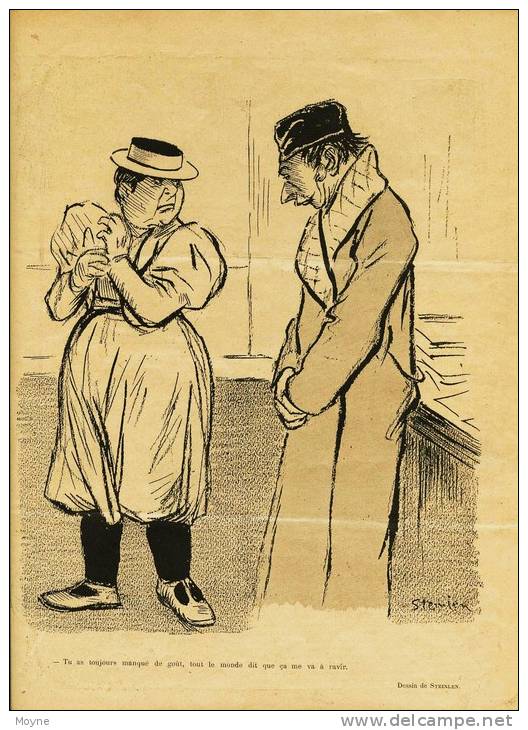 Dessin De  STEINLEN    *  LE  GOÛT   *  - Lithographie Parue Dans Le RIRE N° 157 - Du 6 Novembre 1897 - - Lithographies