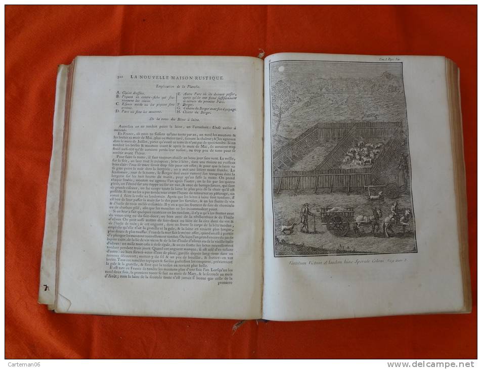 2 Tomes - La nouvelle maison rustique par le Sieur LIGER - Tome 2 de 1736 4 ème édition, Tome 1 de 1775 dixième édition