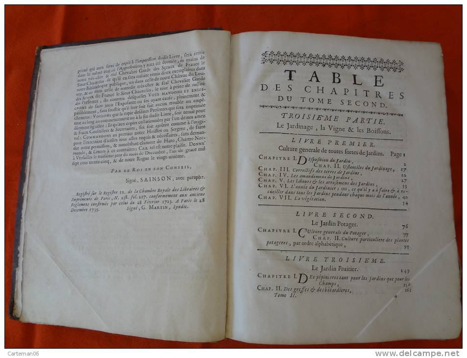 2 Tomes - La nouvelle maison rustique par le Sieur LIGER - Tome 2 de 1736 4 ème édition, Tome 1 de 1775 dixième édition