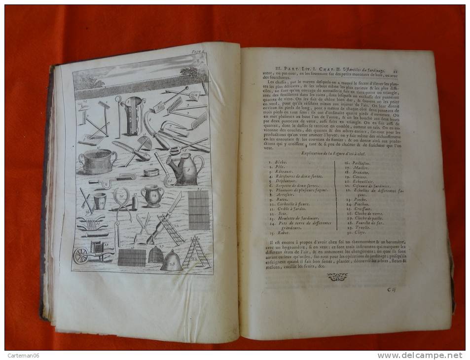 2 Tomes - La nouvelle maison rustique par le Sieur LIGER - Tome 2 de 1736 4 ème édition, Tome 1 de 1775 dixième édition