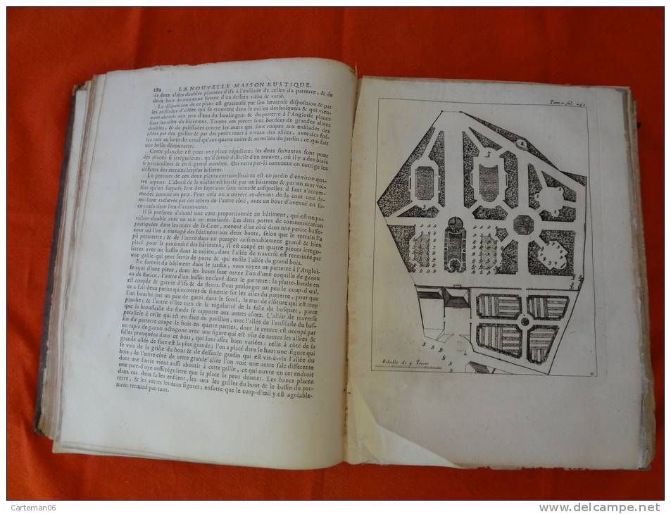 2 Tomes - La nouvelle maison rustique par le Sieur LIGER - Tome 2 de 1736 4 ème édition, Tome 1 de 1775 dixième édition