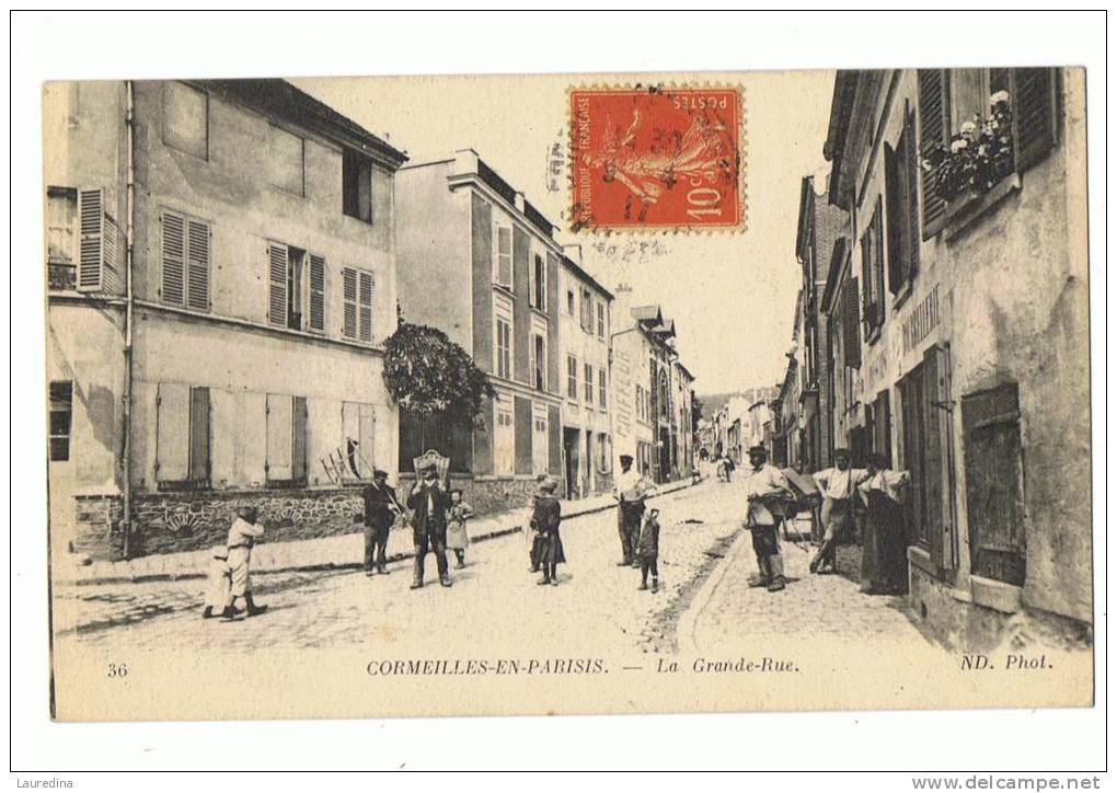 CP CORMEILLES EN PARISIS  N°36 LA GRANDE RUE - Cormeilles En Parisis