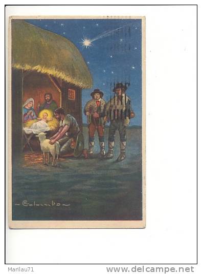 3552 ILLUSTRATORI COLOMBO NATALE VIAGGIATA NEL 1923 - Colombo, E.