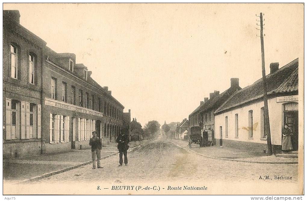 BEUVRY    Route Nationale (animée) - Beuvry