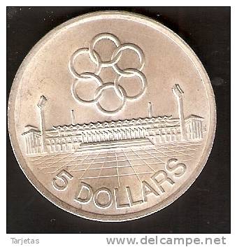 MONEDA DE PLATA DE SINGAPORE DE 5 DOLLARS DEL AÑO 1973 - OLIMPIC  (COIN) SILVER,ARGENT. - Singapore